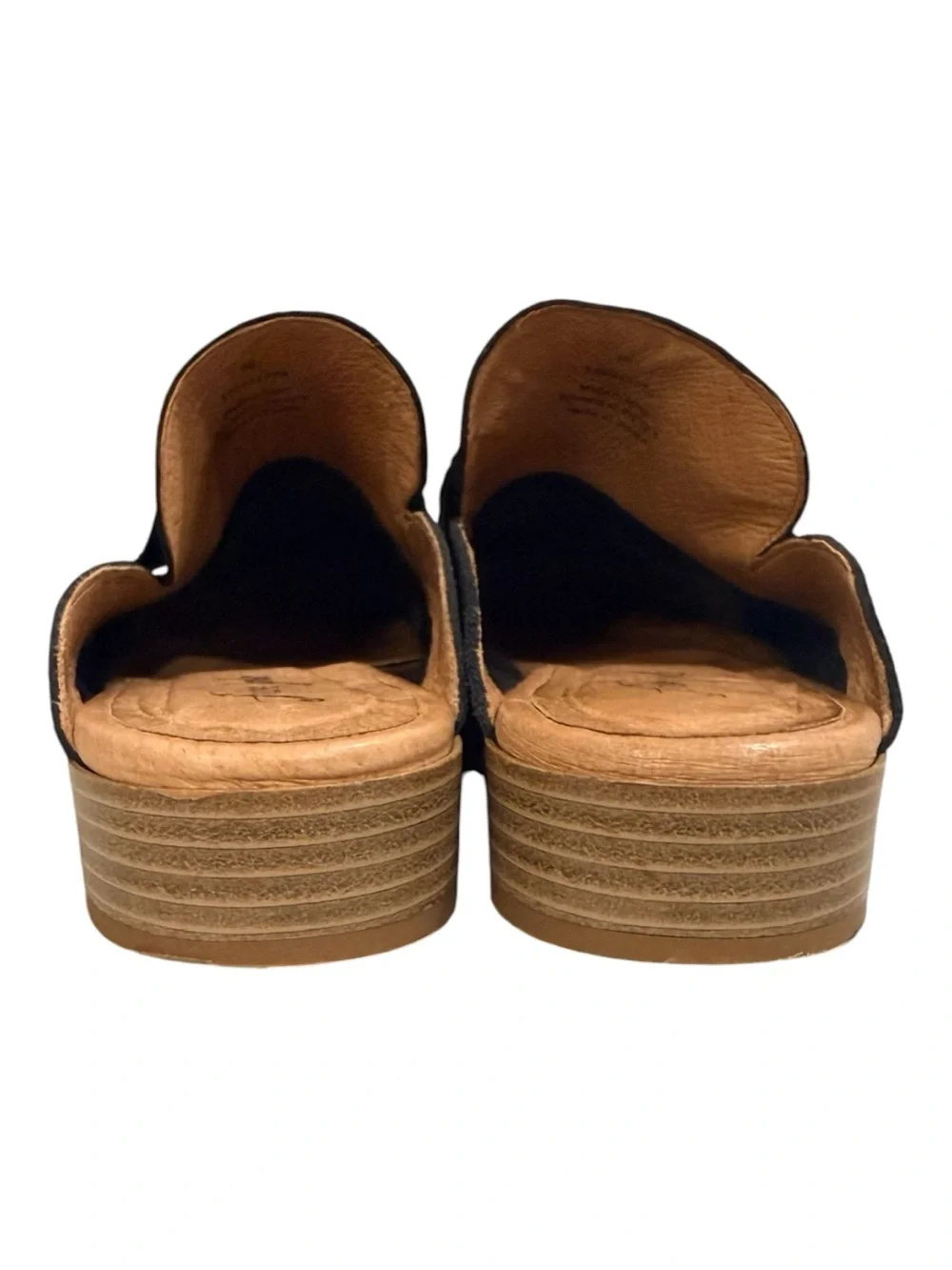Free People At Ease Loafer Mules Black Python Snakeskin Leather Slip